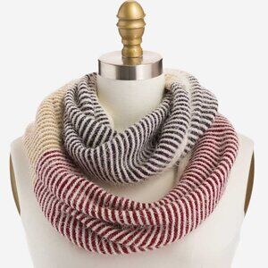 Neva Colorblock Striped Infinity Scarf